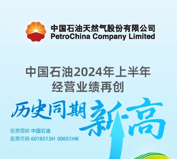 中国石油2024年上半年经营业绩再创历史同期新高