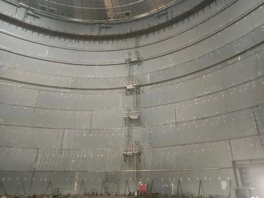 黄冈LNG储气设施项目储罐主体结构全部完工