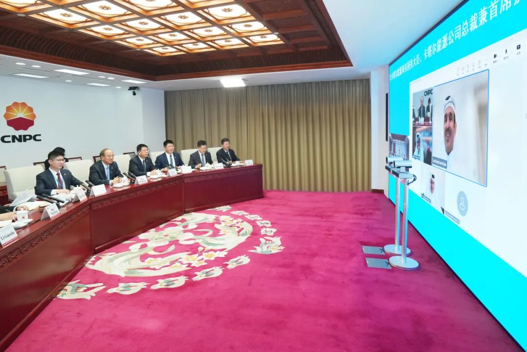 戴厚良同卡塔尔能源事务国务大臣举行视频会议