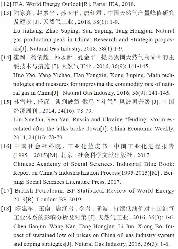 陆家亮等：抑制我国天然气对外依存度过快增长的对策与建议