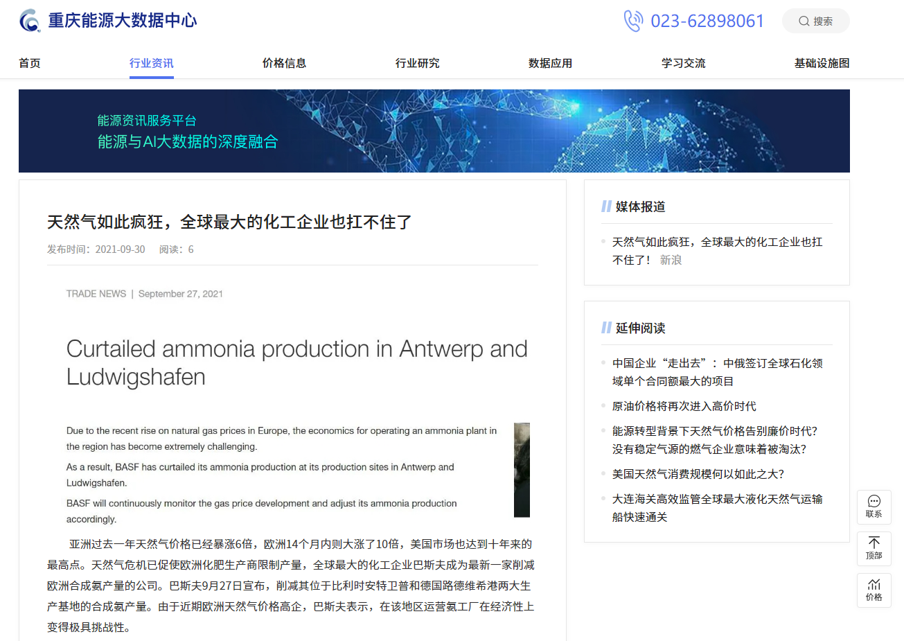 对国内化工化肥企业原料气价格形成机制的思考